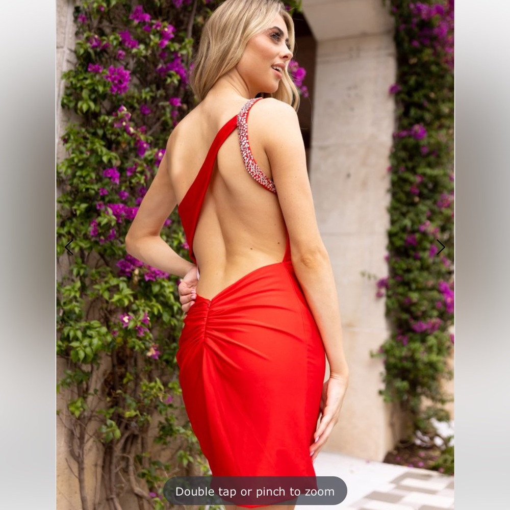 Sophia Thomas style 9033A in Red Homecoming Dress